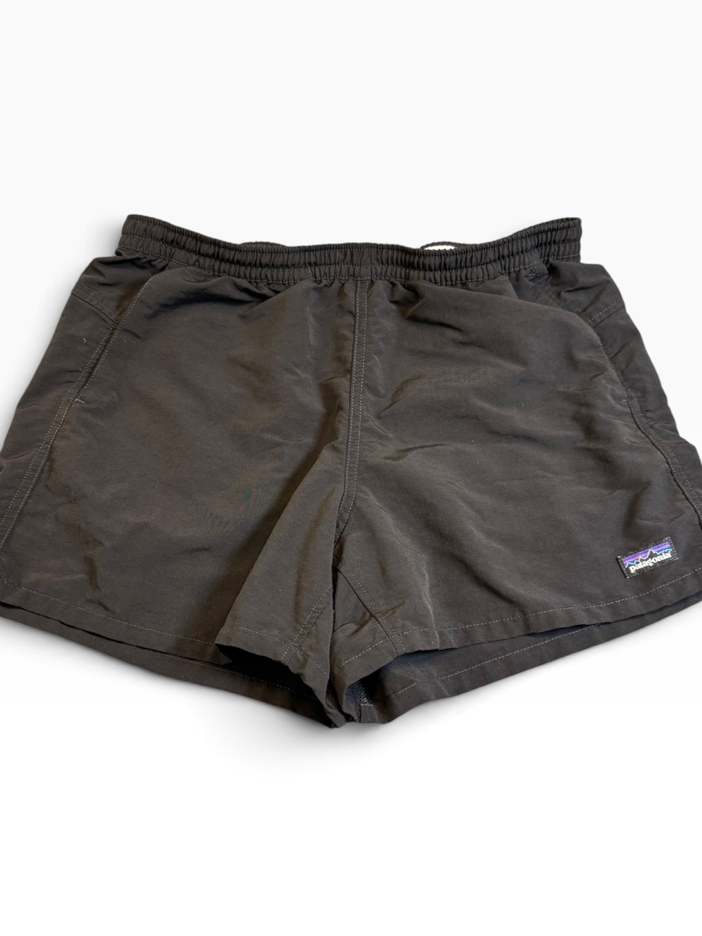 🏷️ Patagonia Baggies Shorts Women’s Medium Black 4” Inseam STY57058 EUC